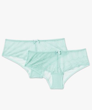 Shorty en dentelle et tulle femme (lot de 2) vue4 - GEMO(HOMWR FEM) - GEMO