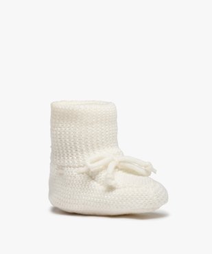 Chaussons bébé bottillons en maille unis vue2 - GEMO 4G BEBE - GEMO