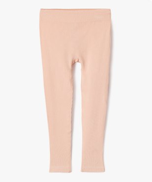 Legging long en maille côtelée extensible fille vue1 - GEMO (ENFANT) - GEMO