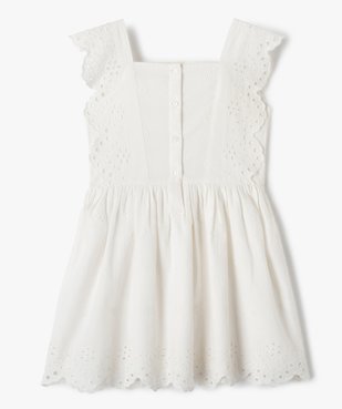 Robe fille sans manches en voile de coton brodé vue3 - GEMO (ENFANT) - GEMO