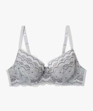 Soutien-gorge emboitant à armatures en dentelle grande taille vue4 - GEMO(HOMWR FEM) - GEMO