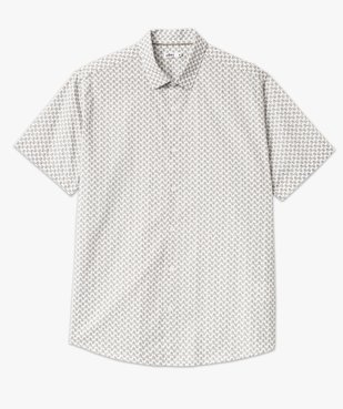 Chemise droite à manches courtes imprimée homme vue4 - GEMO (HOMME) - GEMO