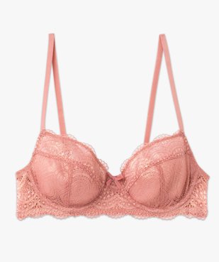 Soutien-gorge à armatures forme corbeille en dentelle vue4 - GEMO(HOMWR FEM) - GEMO