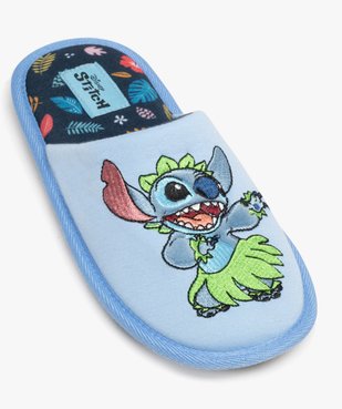 Chaussons mules plates à motif brodé femme - Stitch vue5 - LILO & STITCH - GEMO