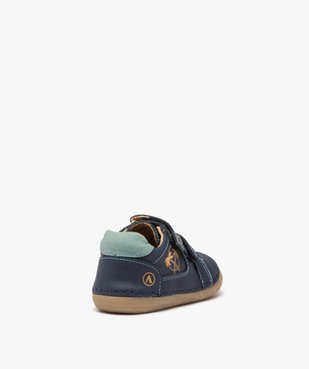 Chaussures premiers pas en cuir souple à double scratch bébé garçon - Alma vue4 - ALMA - GEMO