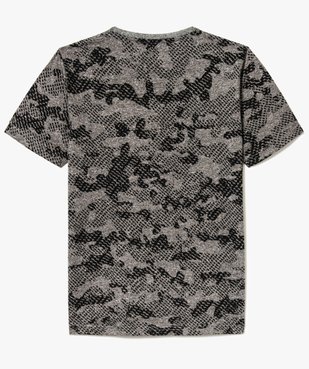 Tee-shirt gris imprimé camouflage vue2 - GEMO (JUNIOR) - GEMO