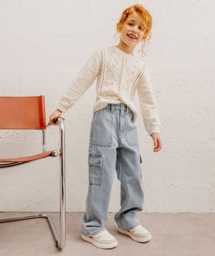 Jean Cargo Straight avec taille ajustable fille  vue1 - GEMO (ENFANT) - GEMO