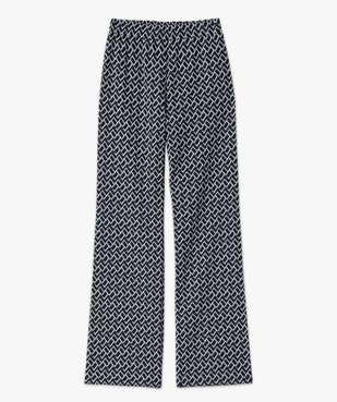 Pantalon large en maille à motifs graphiques femme vue4 - GEMO(FEMME PAP) - GEMO