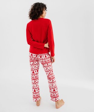 Pyjama de Noël en polaire imprimée femme vue4 - GEMO(HOMWR FEM) - GEMO