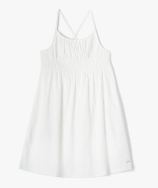 Robe fille à bretelles avec broderie anglaise - LuluCastagnette vue1 - LULUCASTAGNETTE - GEMO