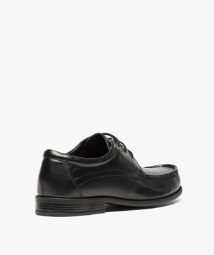 Mocassins homme à lacets dessus et intérieur cuir vue4 - GEMO(URBAIN) - GEMO