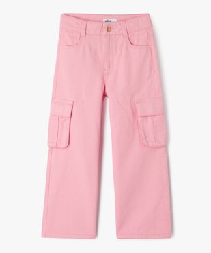 Pantalon cargo wide leg à taille ajustable fille vue2 - GEMO (ENFANT) - GEMO