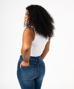 Débardeur femme grande taille uni en coton extensible vue3 - GEMO (G TAILLE) - GEMO