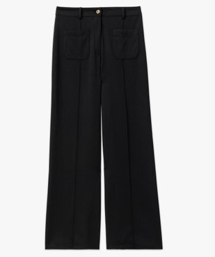 Pantalon large en maille extensible femme vue4 - GEMO(FEMME PAP) - GEMO