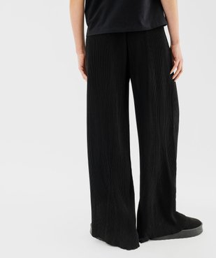 Pantalon large et fluide en voile plissé femme vue3 - GEMO(FEMME PAP) - GEMO