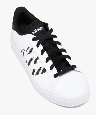 Baskets à lacets Grand Court avec bandes zébrées femme - Adidas vue5 - ADIDAS - GEMO