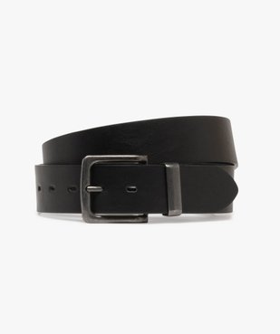 Ceinture unie avec boucle en métal brossé homme vue1 - GEMO (ACCESS) - GEMO