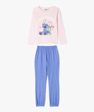 Pyjama bicolore avec motif Stitch fille - Disney vue1 - LILO & STITCH - GEMO