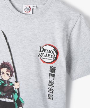 Tee-shirt à manches courtes à motifs manga garçon - Demon Slayer vue2 - DEMON SLAYER - GEMO