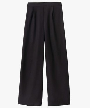 Pantalon femme coupe large avec bandes satinées sur les côtés vue4 - GEMO(FEMME PAP) - GEMO