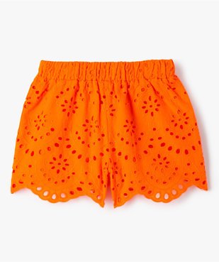 Short fille en broderie anglaise vue1 - GEMO (ENFANT) - GEMO