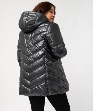 Blouson long matelassé à capuche femme grande taille vue3 - GEMO 4G GT - GEMO