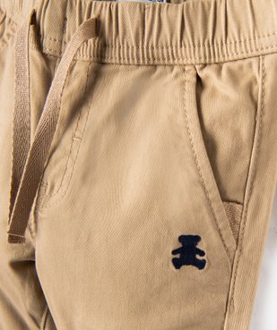 Pantalon chino avec taille élastique bébé garçon - LuluCastagnette vue2 - LULUCASTAGNETTE - GEMO