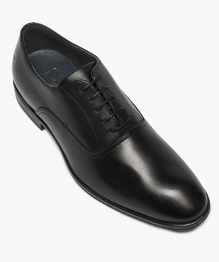 Richelieux homme unis dessus cuir lisse - Tanéo vue5 - TANEO - GEMO