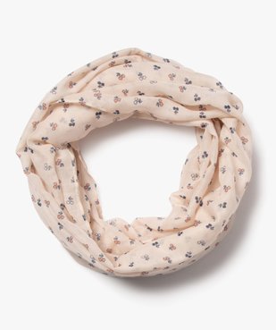 Foulard forme snood à motifs cerises fille vue1 - GEMO 4G FILLE - GEMO