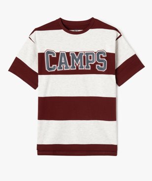 Tee-shirt manches courtes à rayures garçon - Camps United vue1 - CAMPS - GEMO