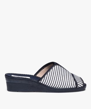 Mules femme à talon compensé et en tissu vue1 - GEMO(HOMWR FEM) - GEMO