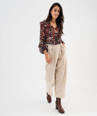 Pantalon à pinces longueur 7/8ème femme vue4 - GEMO(FEMME PAP) - GEMO