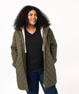 Manteau matelassé à capuche femme grande taille vue3 - GEMO 4G GT - GEMO