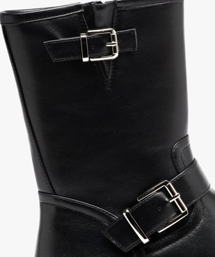 Boots femme unies avec brides à boucle et semelle crantée vue7 - GEMO (CASUAL) - GEMO