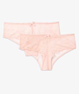 Shorty en dentelle et tulle femme (lot de 2) vue4 - GEMO(HOMWR FEM) - GEMO