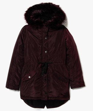 Parka fille sherpa avec capuche vue1 - GEMO (JUNIOR) - GEMO