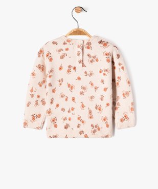 Pull en maille à motifs fleuris bébé fille vue3 - GEMO(BEBE DEBT) - GEMO