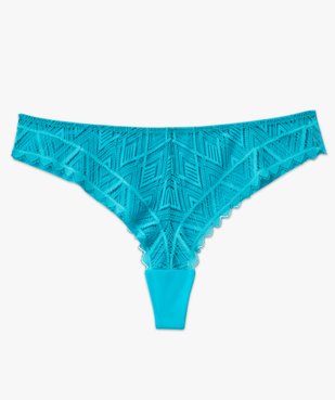 Tanga en microfibre et dentelle femme vue4 - GEMO(HOMWR FEM) - GEMO