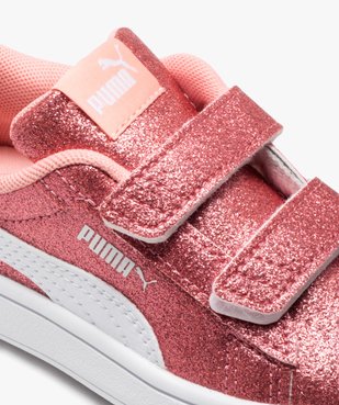 Baskets fille unies à paillettes avec double scratch - Puma vue6 - PUMA - GEMO