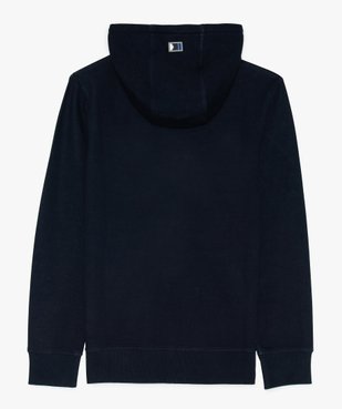 Sweat garçon zippé à capuche en maille piquée vue2 - GEMO (JUNIOR) - GEMO