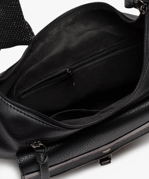 Sac femme en matière grainée avec touches pailletées vue3 - GEMO (ACCESS) - GEMO