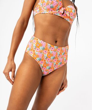 Bas de maillot de bain à motifs fleuris femme vue1 - GEMO 4G FEMME - GEMO