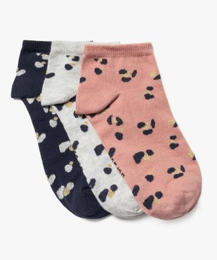 Chaussettes ultra courtes à motif pailletés femme (lot de 3) vue2 - GEMO(HOMWR FEM) - GEMO