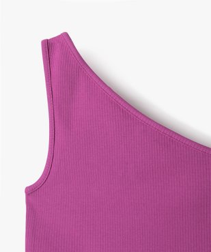 Débardeur fille asymétrique en maille côtelée vue2 - GEMO (JUNIOR) - GEMO