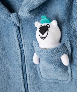 Robe de chambre à capuche en maille peluche garçon vue2 - GEMO (ENFANT) - GEMO