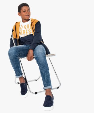 Jean garçon coupe skinny avec taille ajustable vue1 - GEMO (JUNIOR) - GEMO