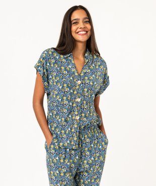 Chemise imprimée à manches courtes femme vue1 - GEMO 4G FEMME - GEMO