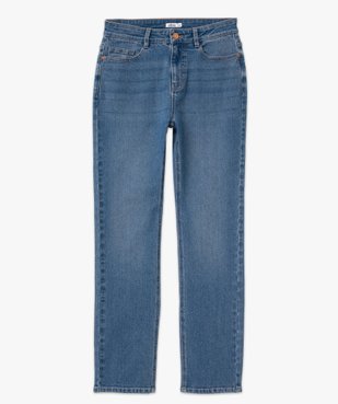 Jean regular taille haute en denim stretch délavé femme vue4 - GEMO(FEMME PAP) - GEMO