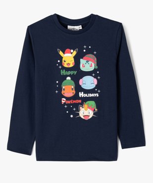 Tee-shirt à manches longues spécial Noël garçon - Pokemon vue2 - POKEMON - GEMO