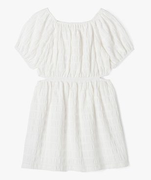 Robe à manches courtes avec ouvertures à la taille fille vue3 - GEMO 4G FILLE - GEMO